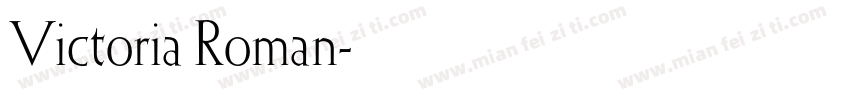Victoria Roman字体转换